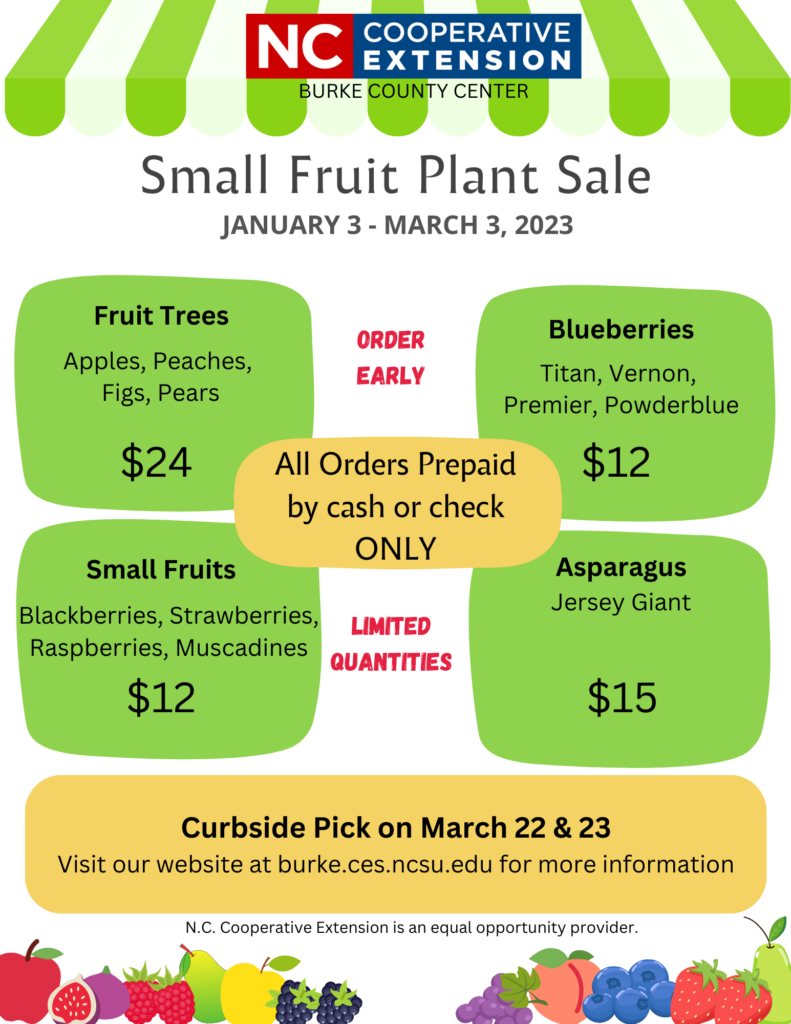 Small Fruit Plant Sale  N.C. Cooperative Extension